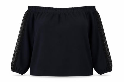 Womens UK Size 16 NEXT Black Off the Shoulder Blouse