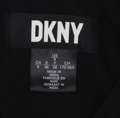 DKNY Women's Black Floral A-Line Dress, Size 8
