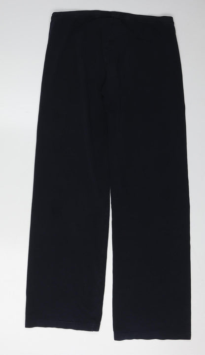 Reebok Women's Black Straight Gym Trousers, Size L