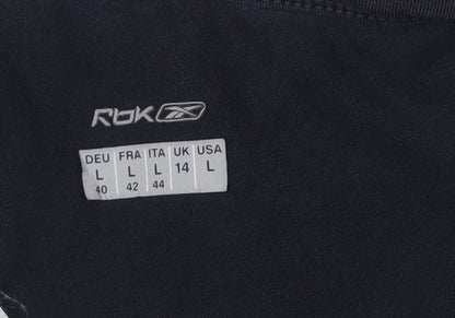 Reebok Women's Black Straight Gym Trousers, Size L