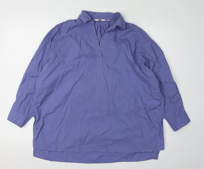 Womens UK Size M Uniqlo Purple Basic Blouse