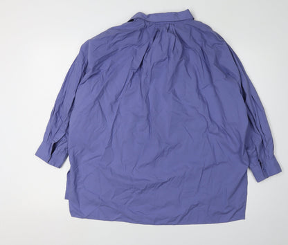 Womens UK Size M Uniqlo Purple Basic Blouse