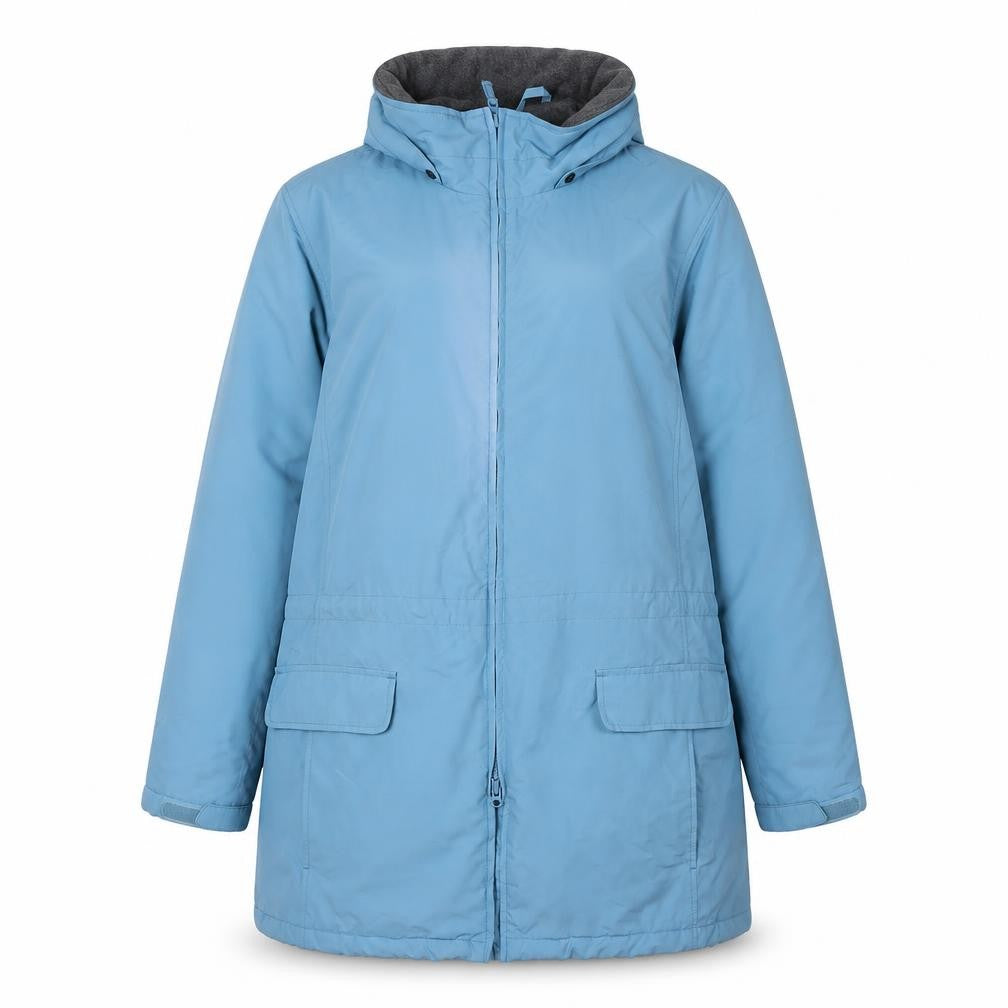 Womens UK Size 20 Plus Lands' End Blue Parka Coat