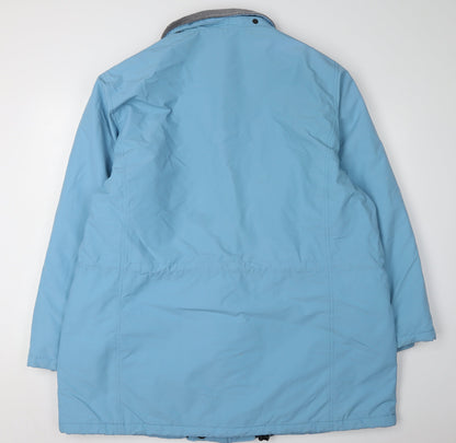 Womens UK Size 20 Plus Lands' End Blue Parka Coat