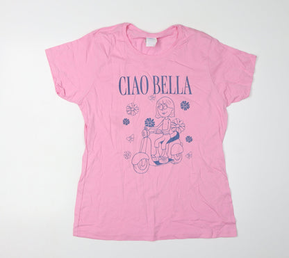 Womens UK Size L Disney Pink  T-Shirt