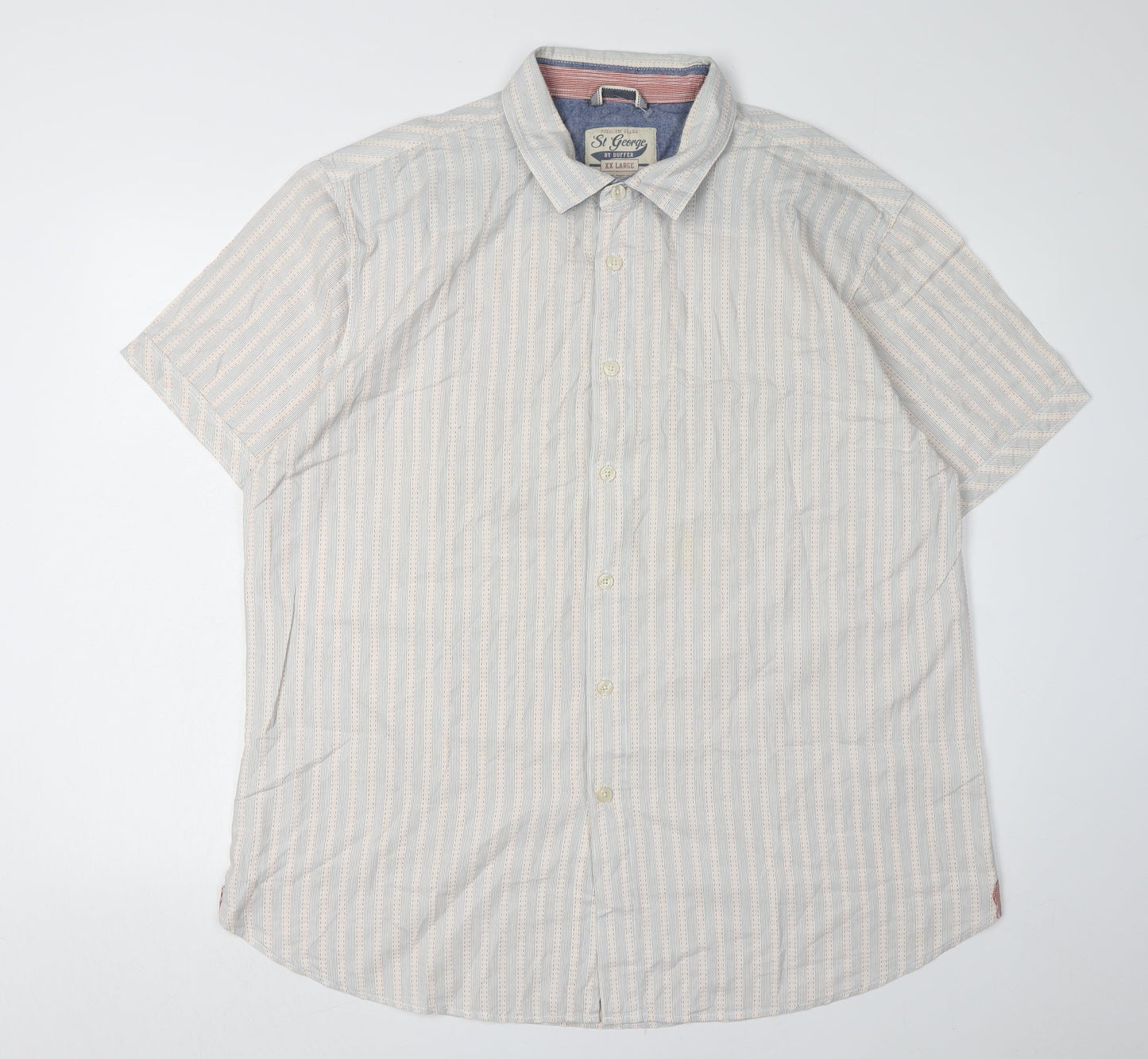 St George by Duffer Men's XL Multicoloured Striped Shirt