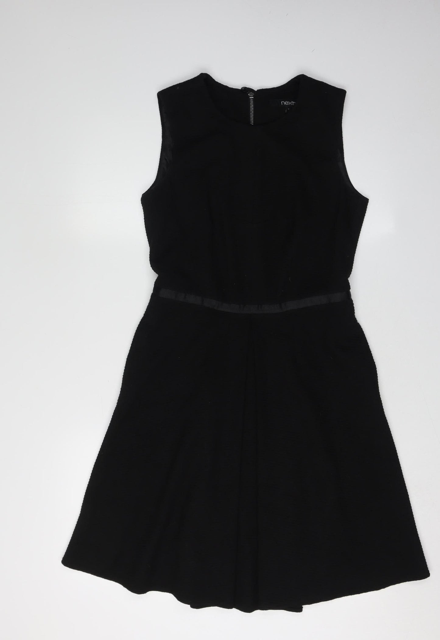 Next Women's Black A-Line Dress, Size 8, Workwear
