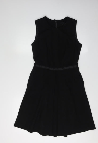 Next Women's Black A-Line Dress, Size 8, Workwear