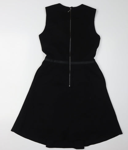 Next Women's Black A-Line Dress, Size 8, Workwear