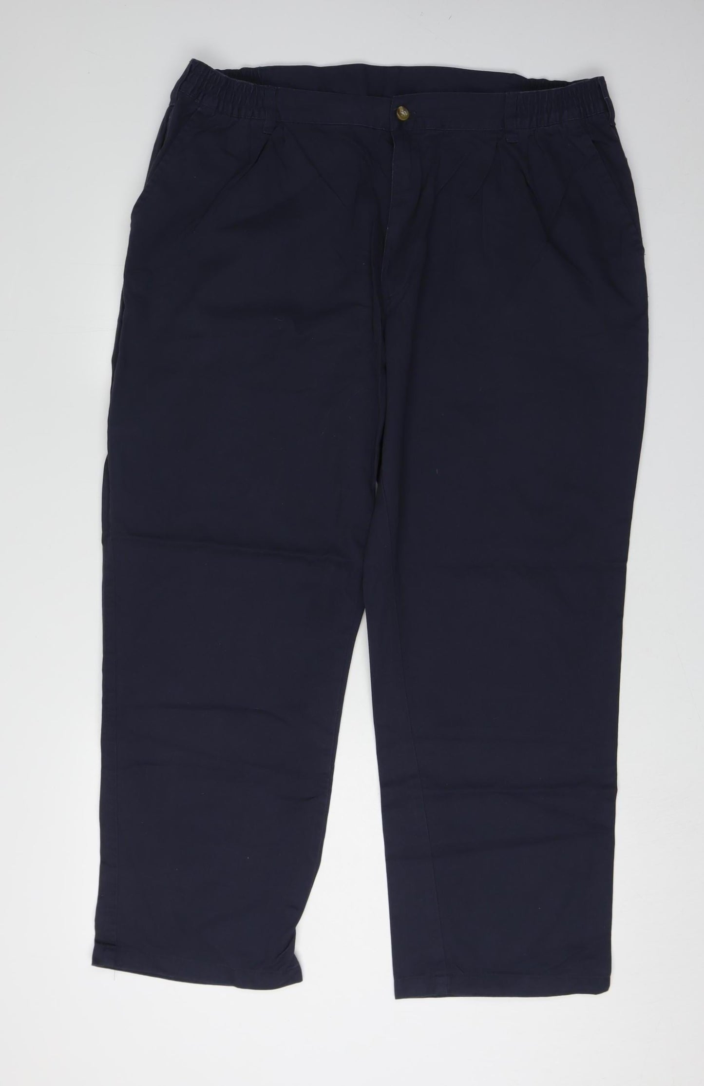 Mens UK Size 40 Cotton Traders Regular Fit Casual Blue Trousers