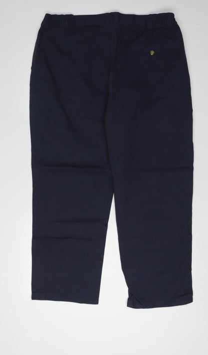 Mens UK Size 40 Cotton Traders Regular Fit Casual Blue Trousers