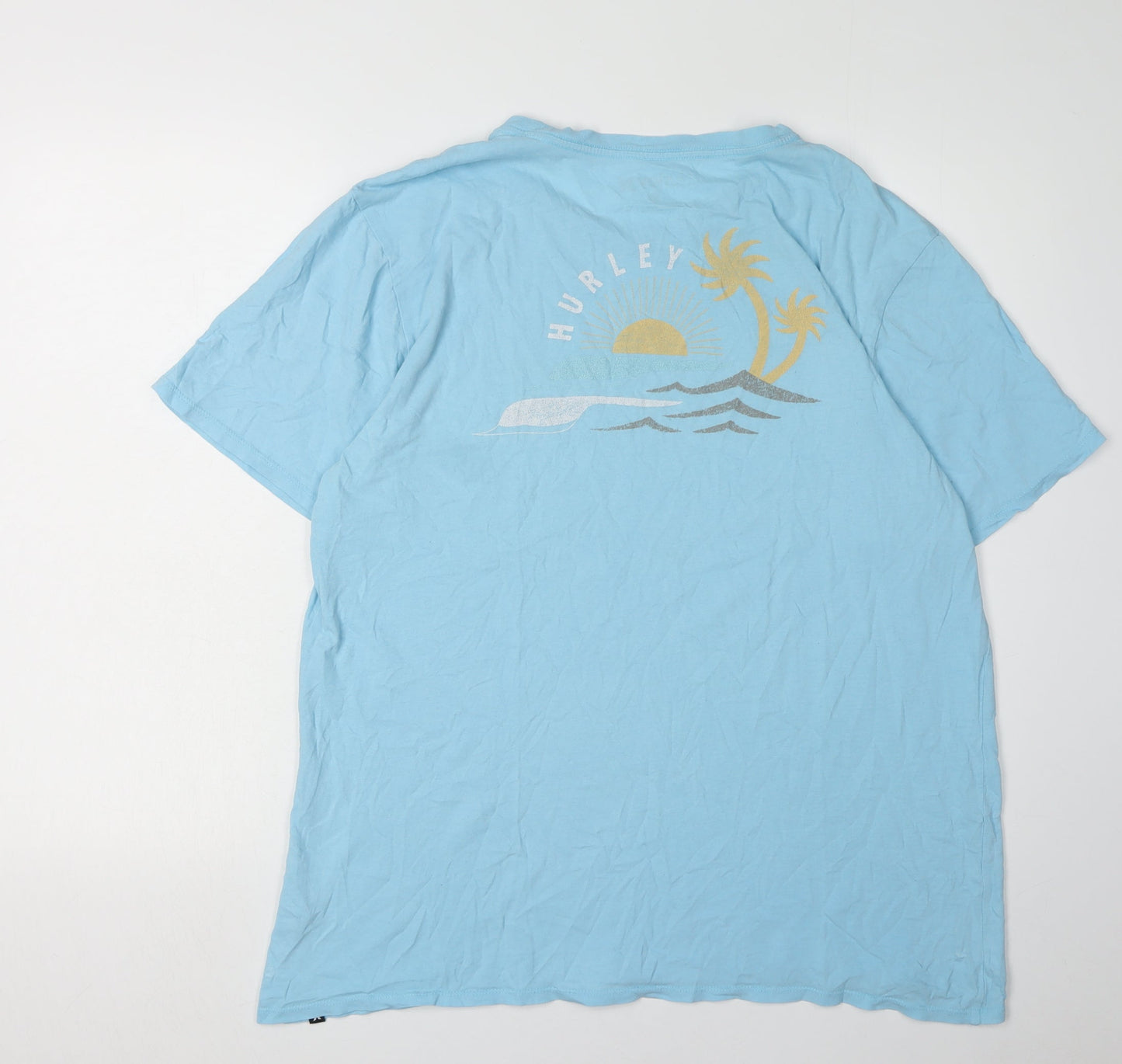 Mens UK Size L Hurley Blue  T-Shirt