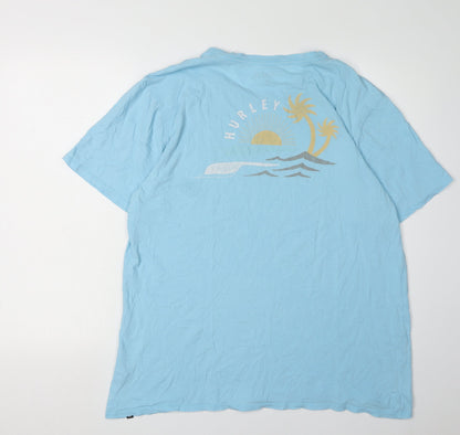 Mens UK Size L Hurley Blue  T-Shirt