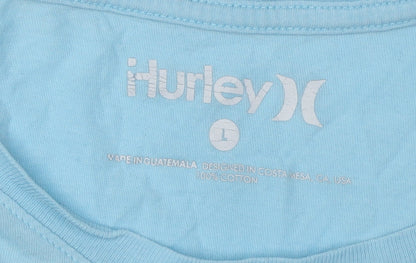 Mens UK Size L Hurley Blue  T-Shirt