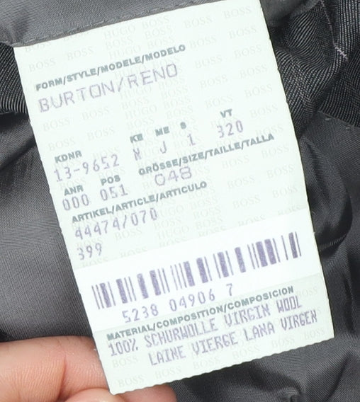 Mens UK Size 38 HUGO BOSS Regular Black Suit Jacket