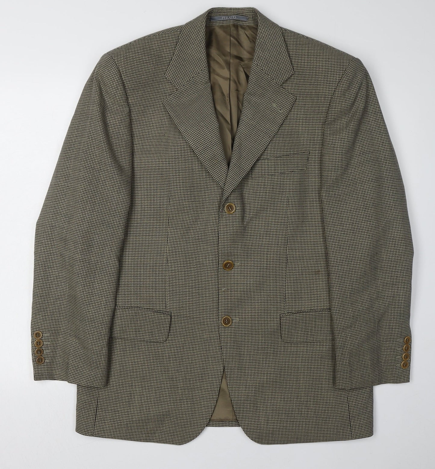 Louis Feraud Men's Brown Check Blazer Size 48S