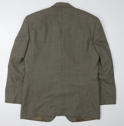 Louis Feraud Men's Brown Check Blazer Size 48S