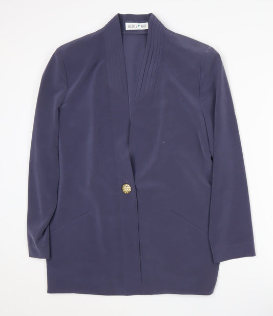 Jacques Vert Women's Blue Blazer Size 12 Regular Fit