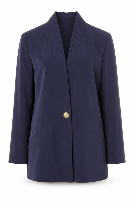 Womens UK Size 12 Jacques Vert Regular Blue Blazer