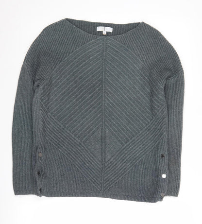 Jasper Conran Women's Grey Cable Knit Pullover Jumper Size 10