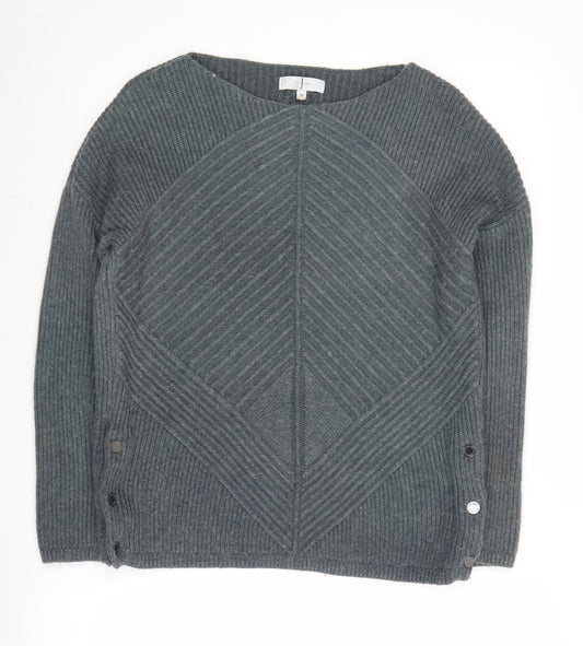 Jasper Conran Women's Grey Cable Knit Pullover Jumper Size 10