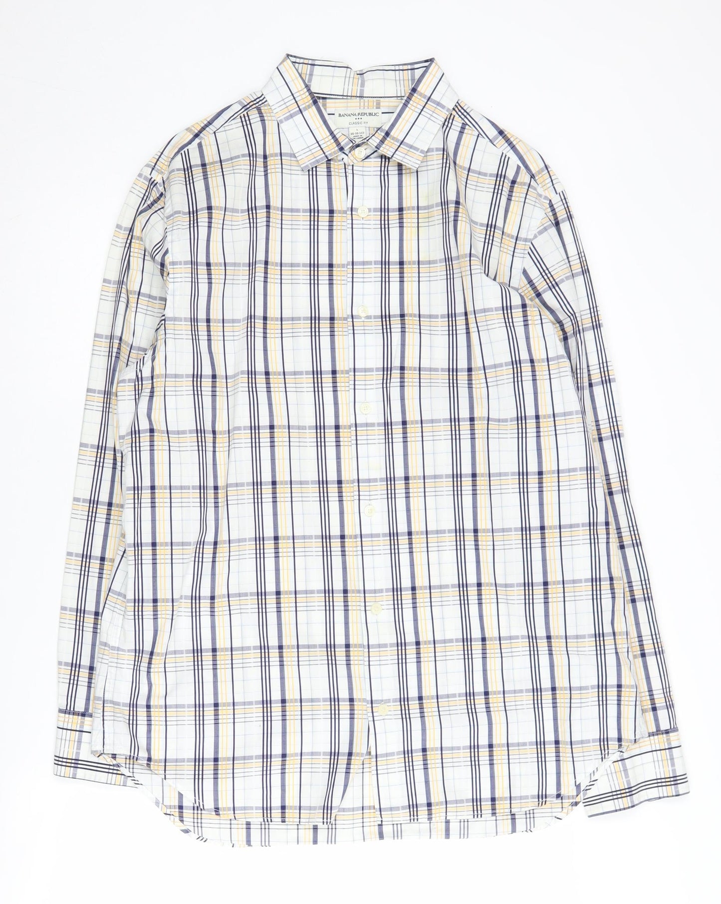 Banana Republic Men's Multicoloured Plaid Shirt L
