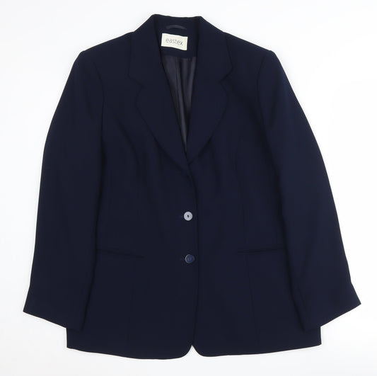 Eastex Women's Blue Suit Jacket Size 14 Classic Workwear