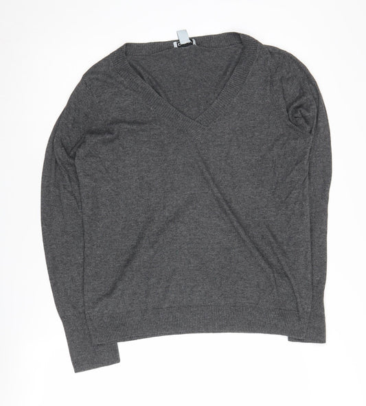 DKNY Men's Grey XL Pullover V-Neck Jumper