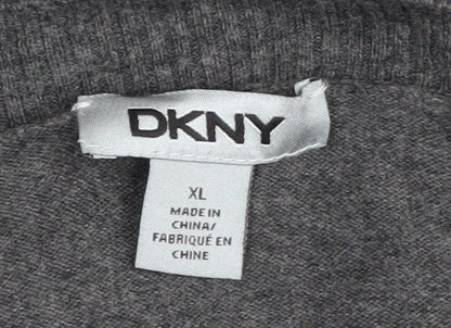 DKNY Men's Grey XL Pullover V-Neck Jumper