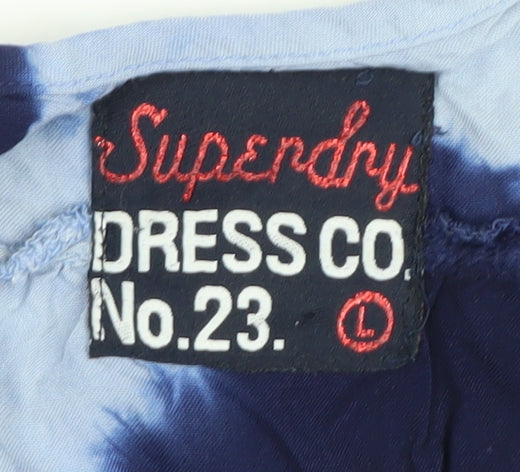 Womens UK Size L Superdry Blue Camisole Tank