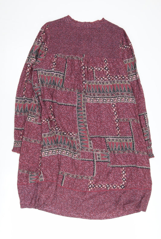 Fat Face Women's Multicoloured Geometric Dress Size 14