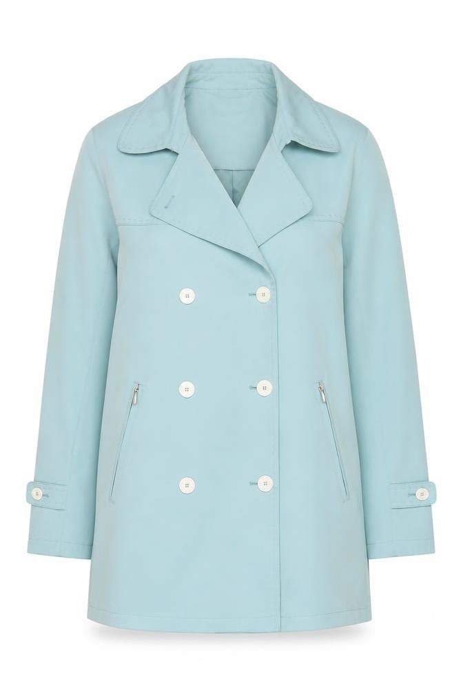 Womens UK Size L Jacques Vert Blue Trench Coat
