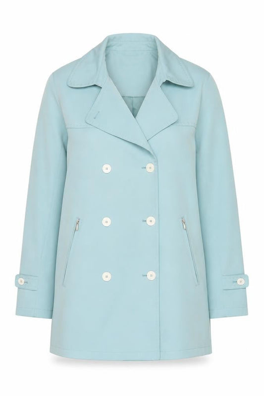 Womens UK Size L Jacques Vert Blue Trench Coat