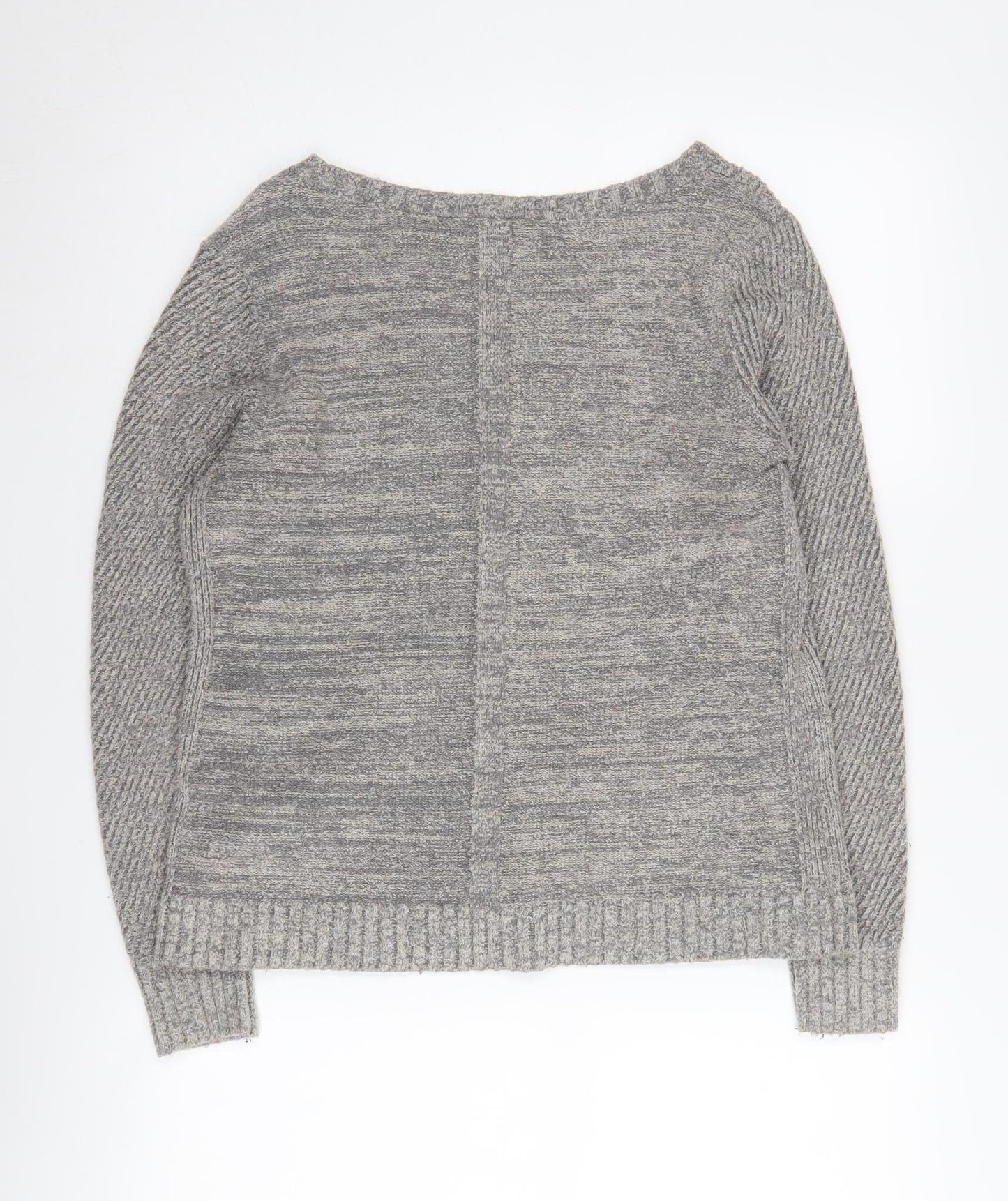 Laura Ashley Women's Grey V-Neck Pullover Jumper