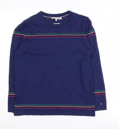 Womens UK Size XS Tommy Hilfiger Blue Pullover Jumper
