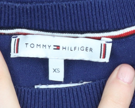 Womens UK Size XS Tommy Hilfiger Blue Pullover Jumper