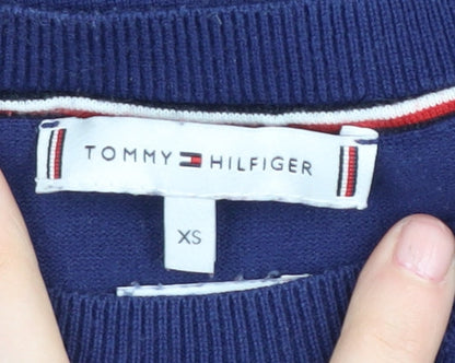Womens UK Size XS Tommy Hilfiger Blue Pullover Jumper