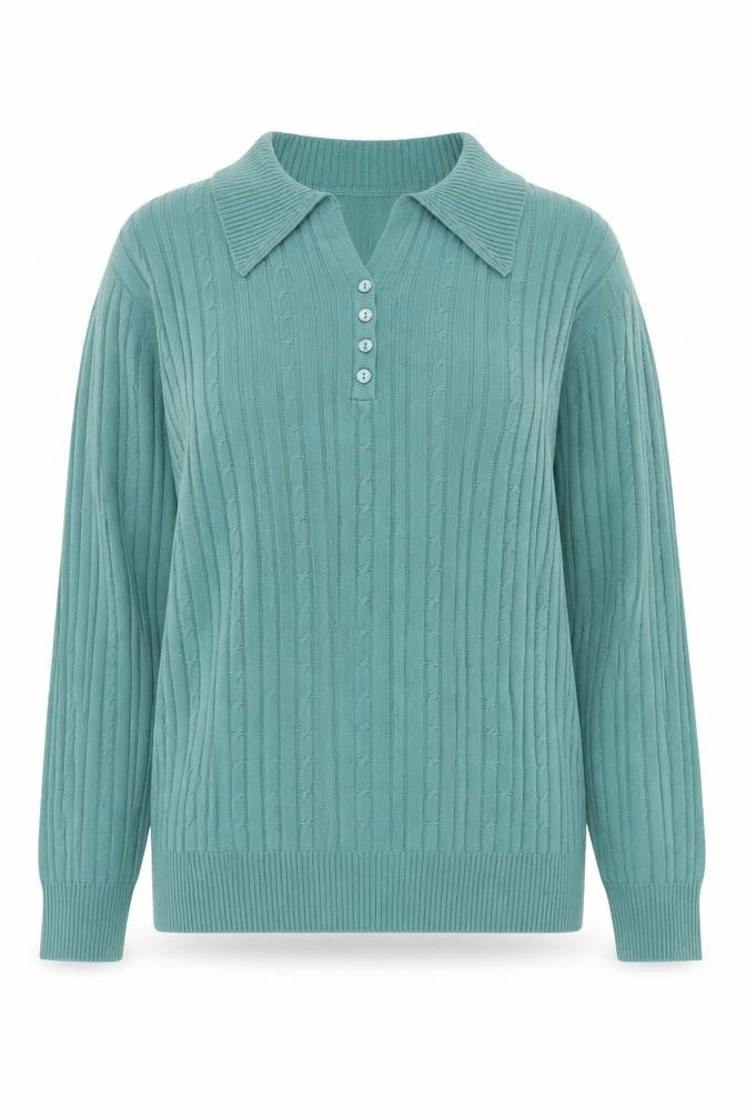 Womens UK Size M Honor Millburn Green Henley Jumper