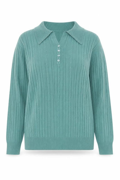 Womens UK Size M Honor Millburn Green Henley Jumper