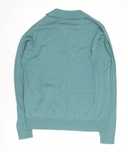 Honor Millburn Women's Green Henley Jumper M