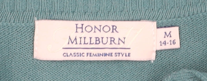 Honor Millburn Women's Green Henley Jumper M