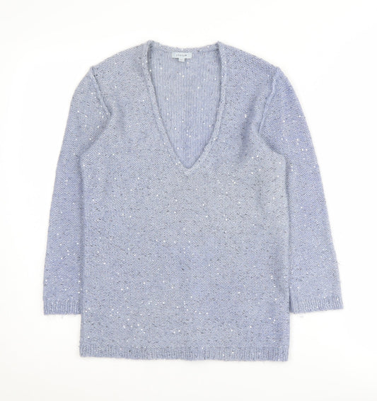 Jigsaw Women's Blue Knit Pullover Jumper XS
