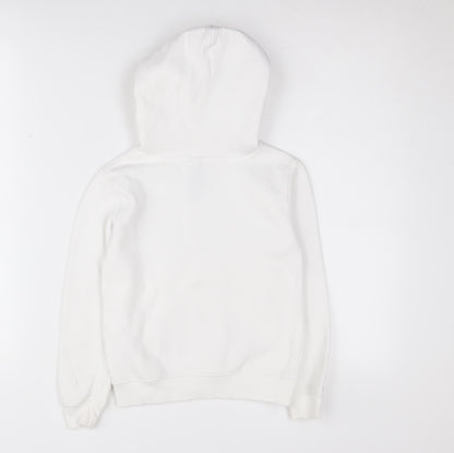 New Balance Girls White Hoodie Size 5-6 Years Pullover