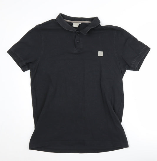 Bench Black polo Shirt Size L
