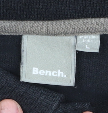 Bench Black polo Shirt Size L