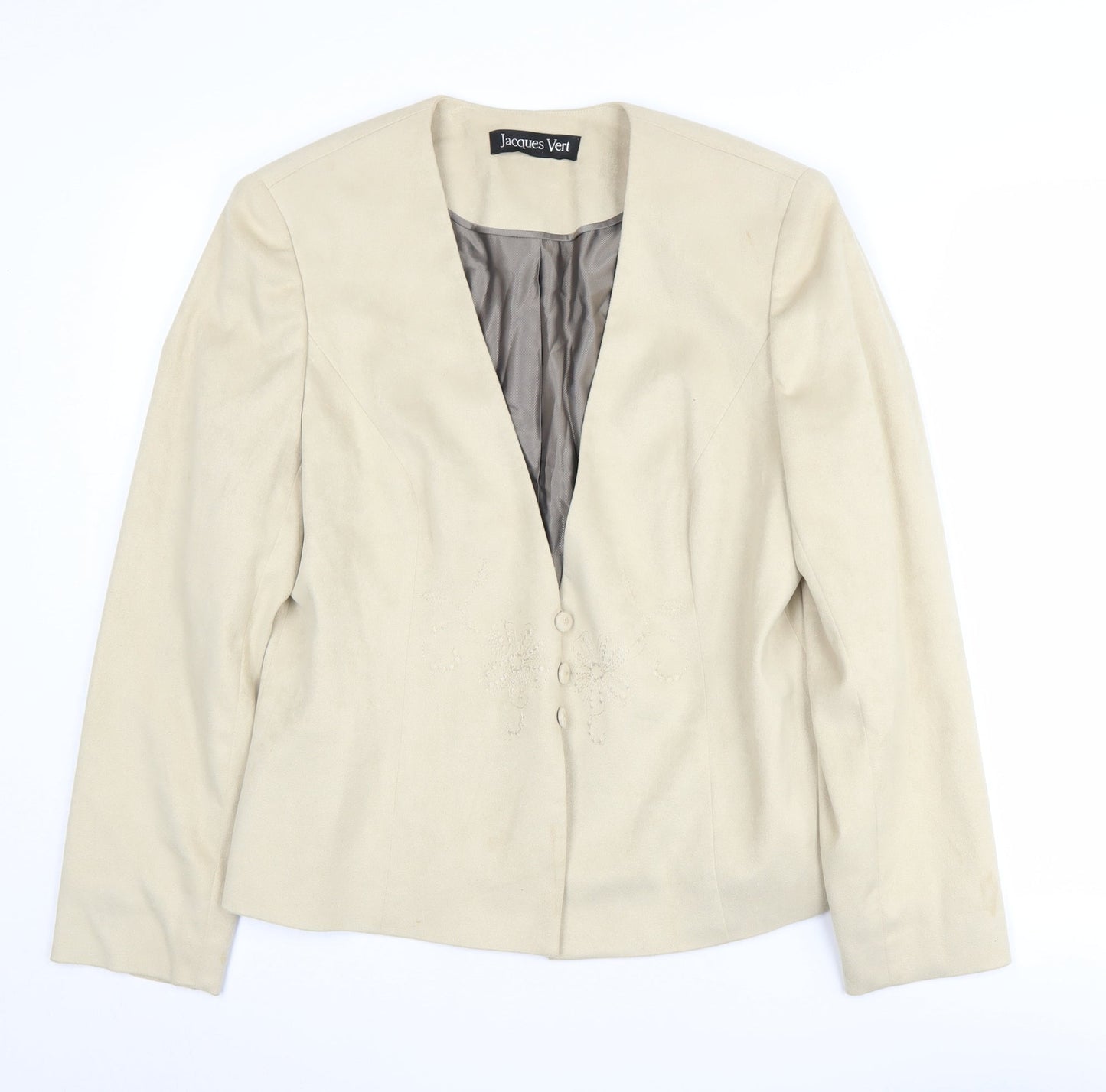 Jacques Vert Beige Women's Blazer Size 12