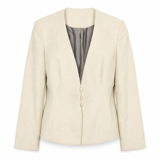 Womens UK Size 12 Jacques Vert Regular Beige Blazer