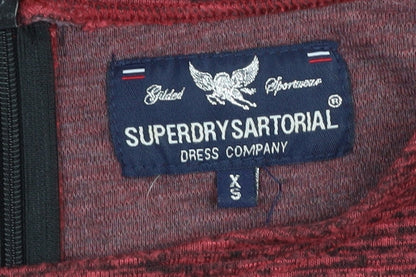 Superdry Women's Red Sheath Dress XS Long Sleeve