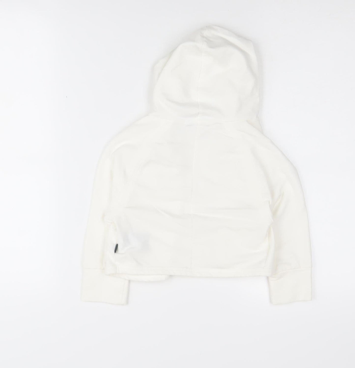 DKNY Girls White Hooded Cardigan, Size 4 Years, Cotton Blend