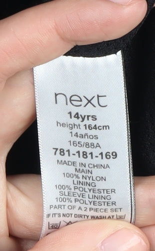 Next Boys Black Hooded Puffer Jacket 14 Years